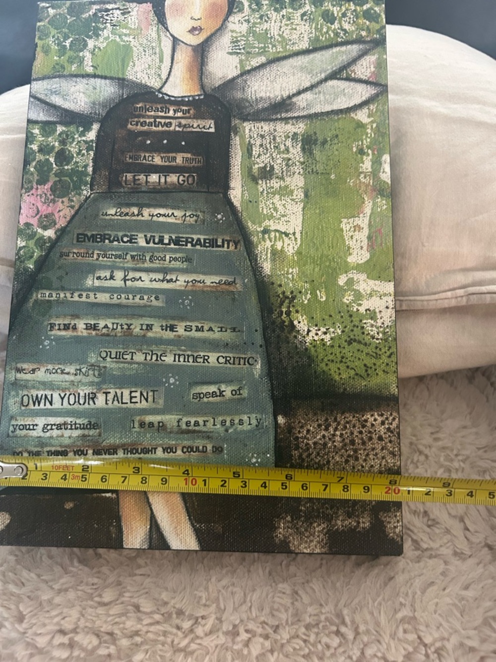The Kelly Rae Roberts Mixed Media Inspirational Art Plaque 12x8 - Picture 6 of 7